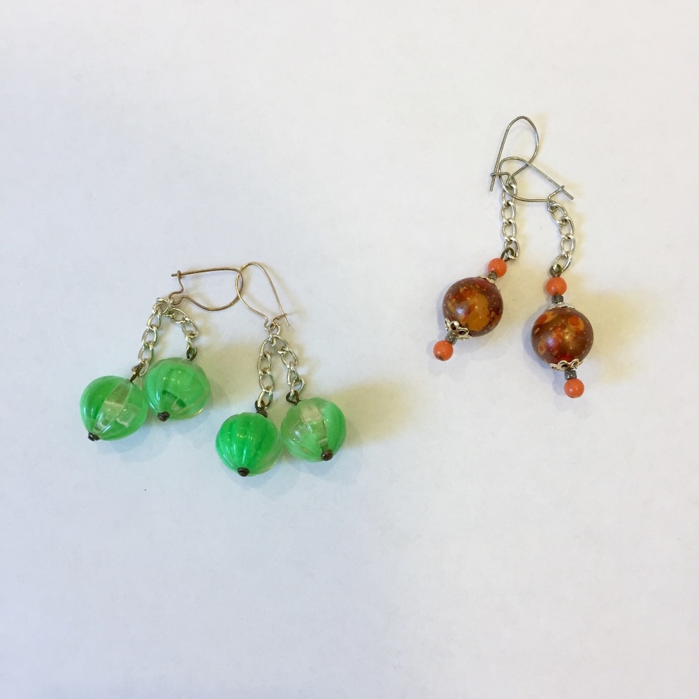 Vintage Boho Beaded Dangle Earrings
